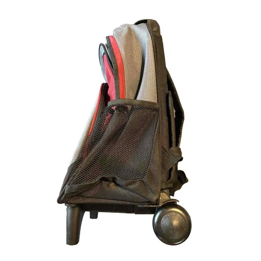 California Pak Backpack / Carry-On Bag on Wheels in Red,‎ Black & Gray